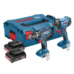 Bosch BSHGSBGDR182 18V Cordless Twin Pack with 2 x 3.0Ah Batteries. Charger & Case for Ultimate Convenience