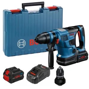 Bosch GBH 18V-34 CF Brushless SDS Plus Rotary Hammer Kit with 2 x 5.5Ah Batteries & Charger 0611914073