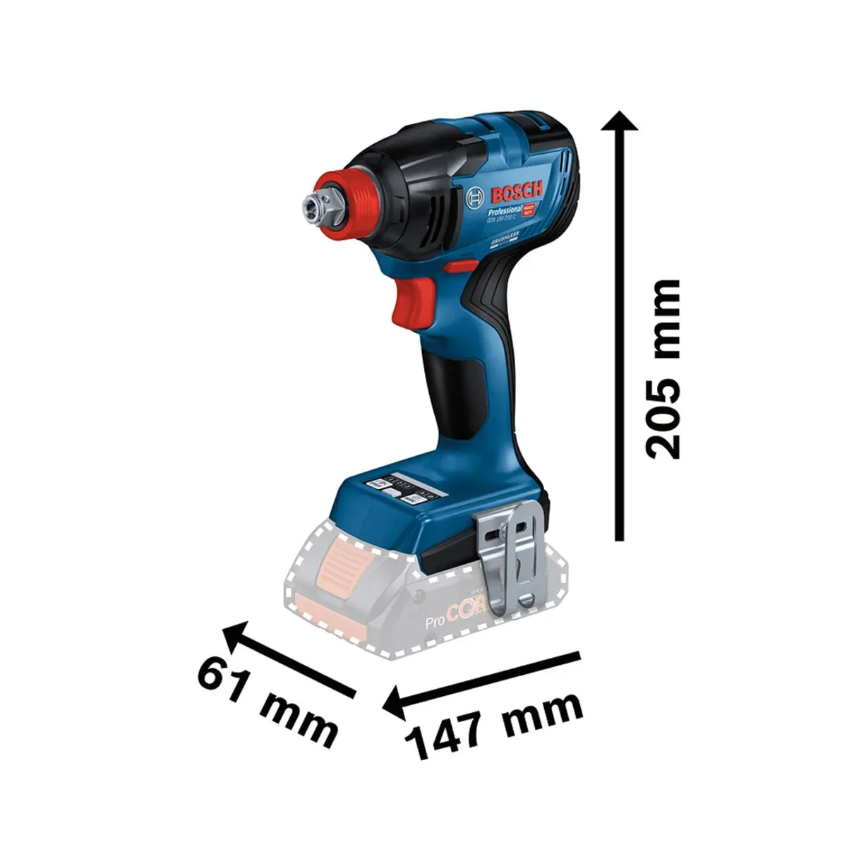 Bosch GDX 18V-210 C Professional Impact Driver/Wrench Cordless Power Tool Body only 06019J0200