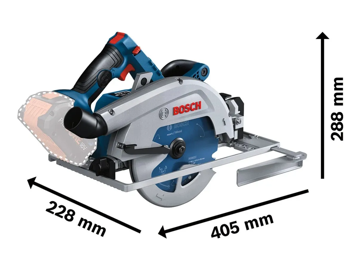 Bosch GKS 18V-68 GC Professional Circular Saw with 2 x 5.5Ah Batteries & Charger in Case 06016B5170