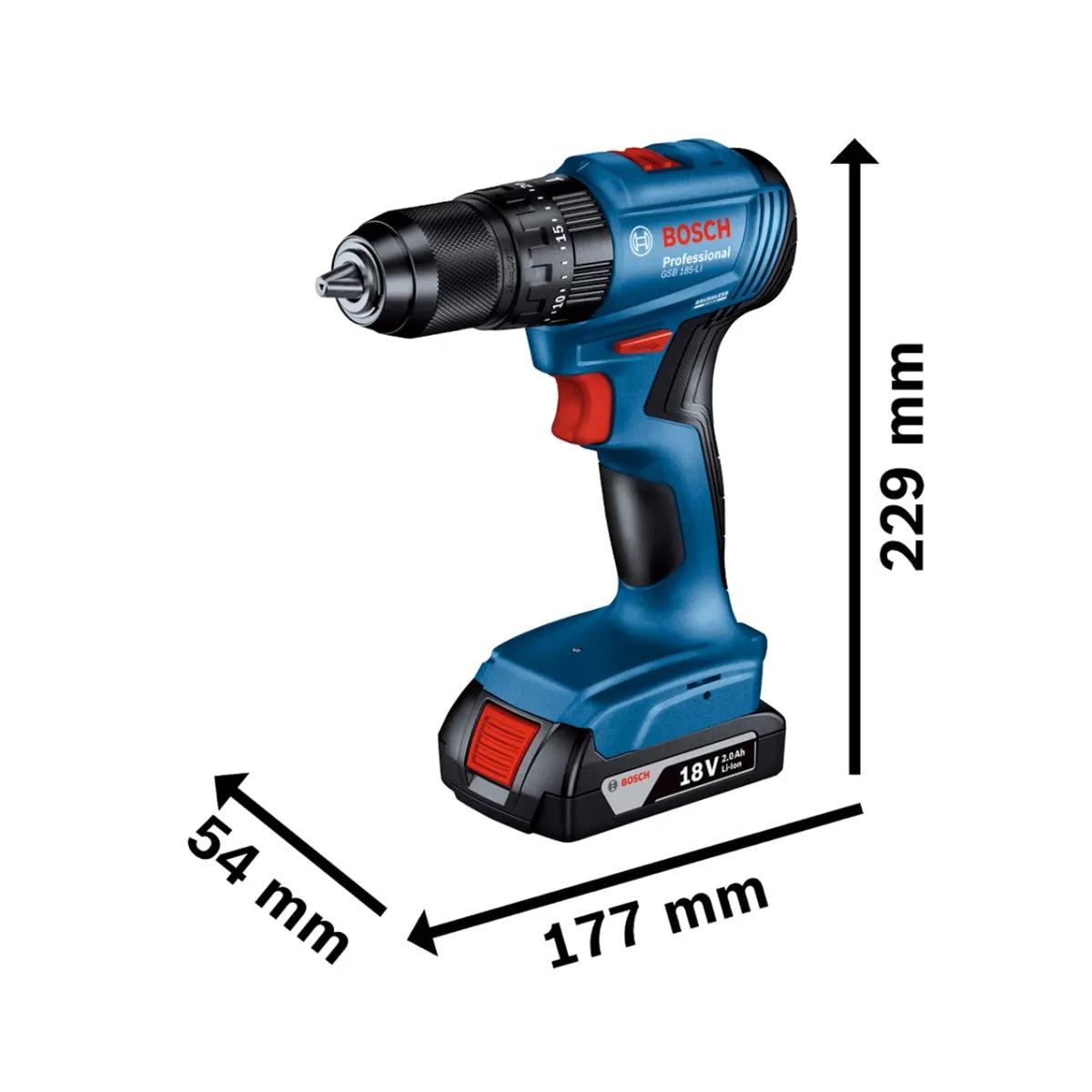 Bosch GSB 18V-45 Professional Combi Drill Cordless Power Tool Body only 06019K3300