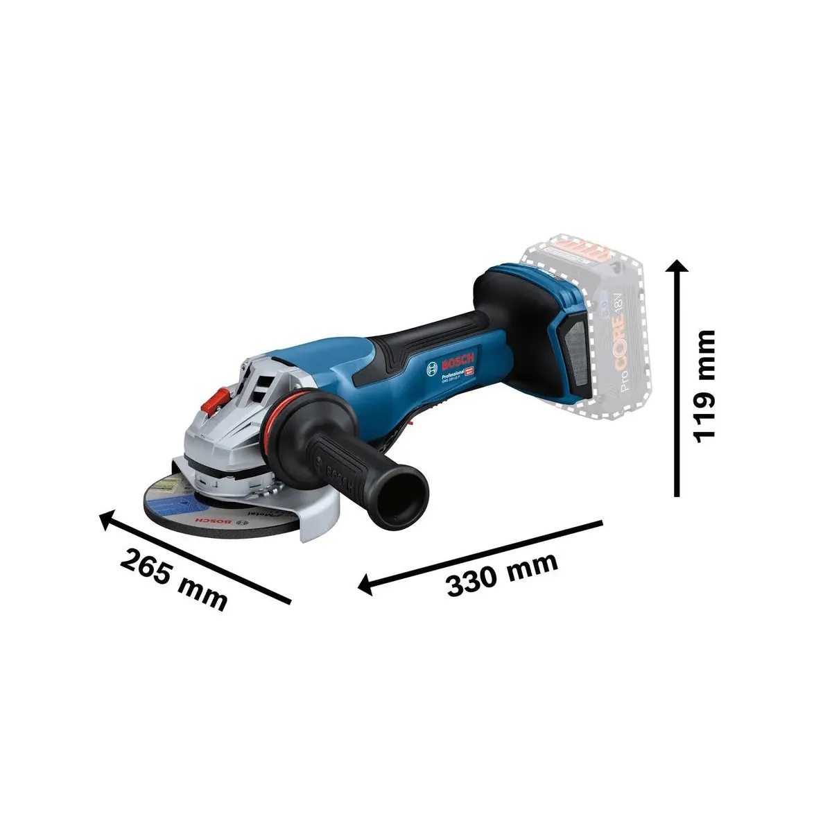 Bosch GWS 18V-15C Professional Angle Grinder 125mm Body only for Power and Precision 06019H6000