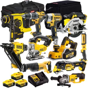 Dewalt 18V 11 Piece Power Tool Kit with 3 x 5.0Ah Battery & Charger T4TKIT-993