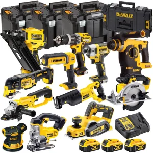 Dewalt 18V 12 Piece Power Tool Kit with 3 x 5.0Ah Batteries T4TKIT-839