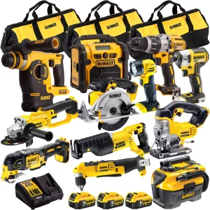 Dewalt 18V 12 Piece Power Tool Kit with 3 x 5.0Ah Battery & Charger T4TKIT-843