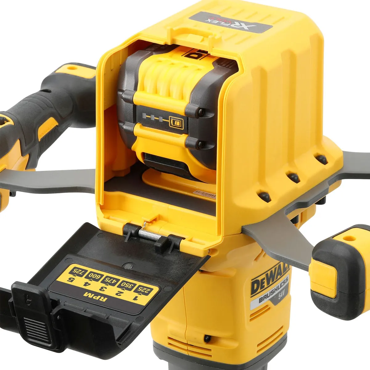 Dewalt DCD240X2 54V Flexvolt Brushless Paddle Mixer with 2 x 9.0/3.0Ah Batteries Charger & Heavy-Duty Kit Bag