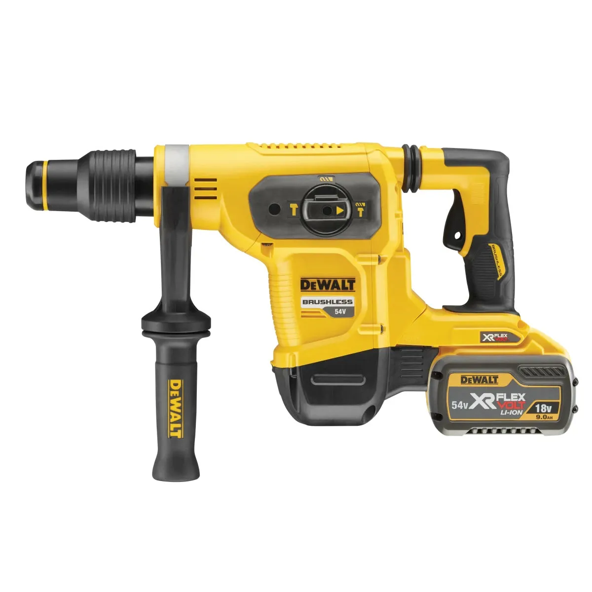 Dewalt DCH481X2 54V FlexVolt SDS Max 3-Mode Hammer Drill with 2 x 9.0/3.0Ah Batteries Charger & Case