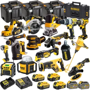 Dewalt DCKT4T15P 18V XR 15 Piece Power Tool Kit with 6 x Battery Charger & TStak Tool Storage