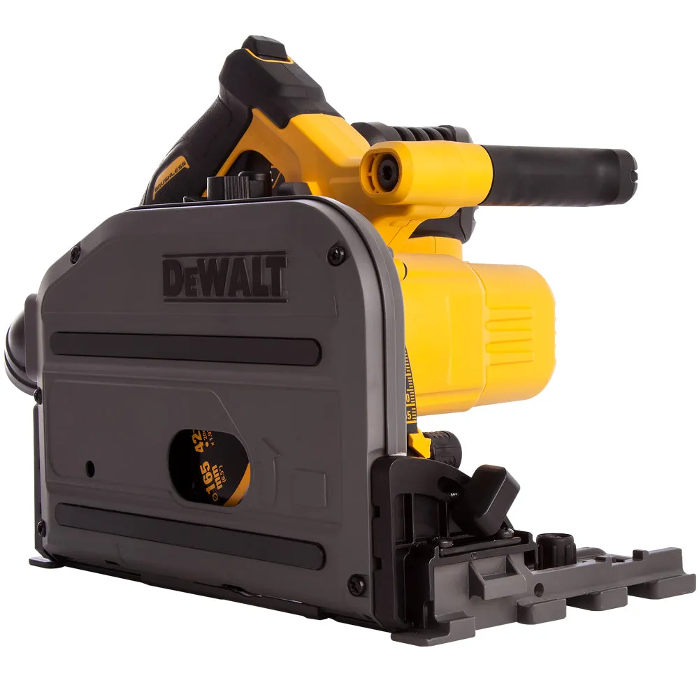 DeWalt DCS520NT 54V XR Flexvolt Brushless 165mm Plunge Saw with 2 x 1.5m Guide Rail & Case   Rail Bag