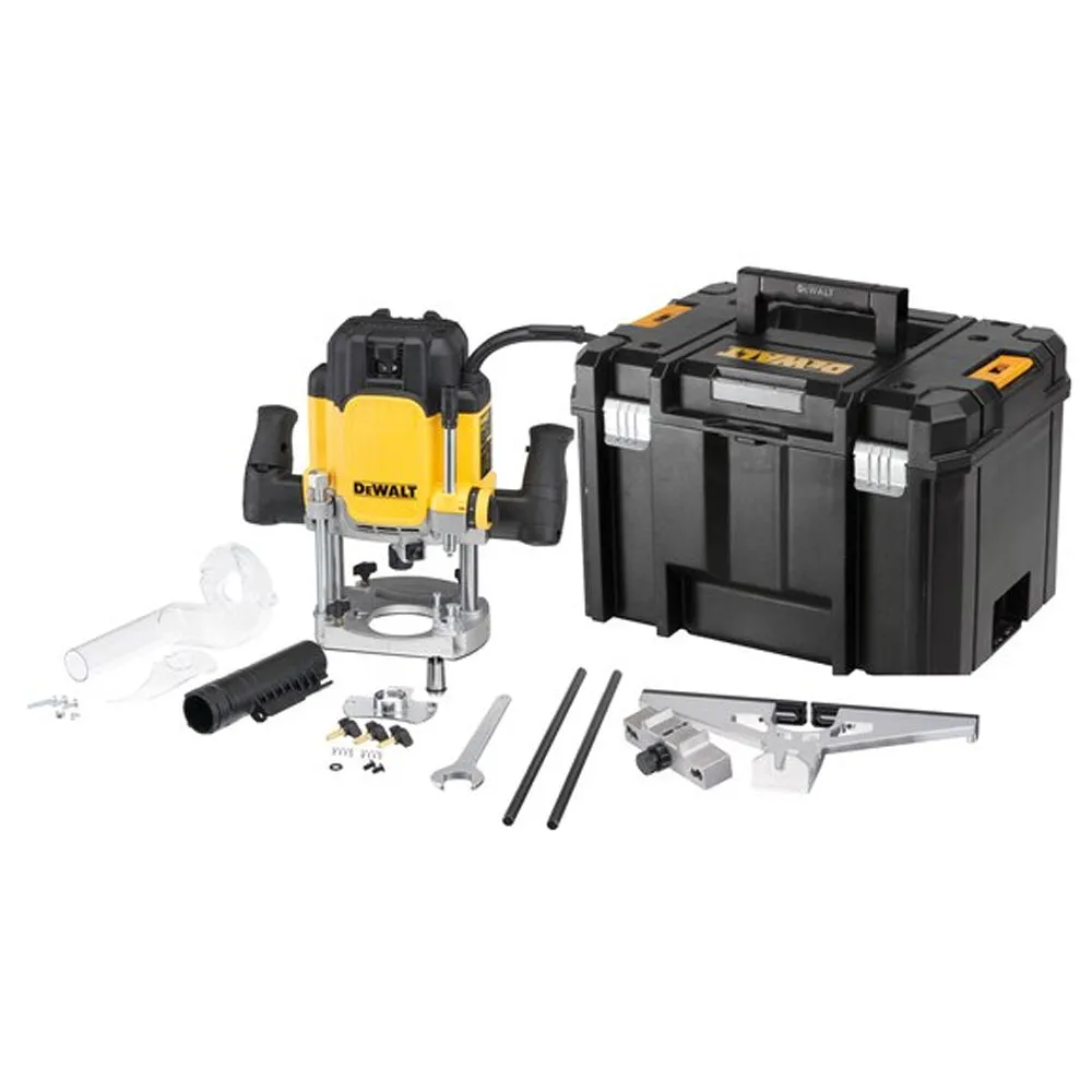 Dewalt DWE625KT 1/2in Plunge Router 2300W 110V with 1/2 35 Piece Cutter Set