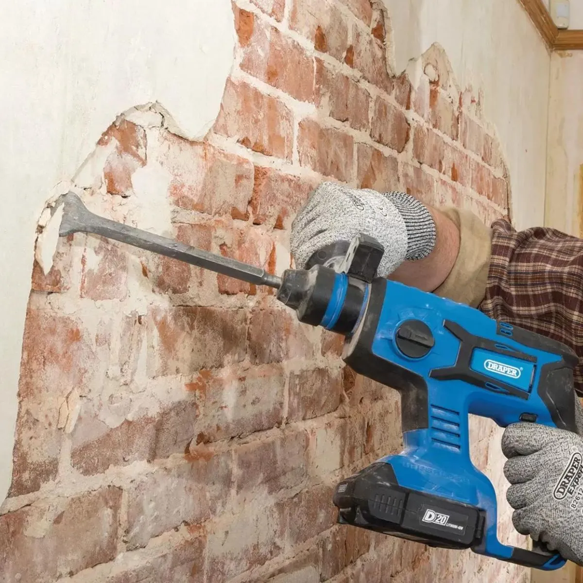 Draper D20SDSD1.7JSET 20V Brushless SDS   Rotary Hammer Drill 2 x 2.0Ah Batteries With Charger 00592