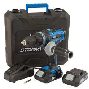 Draper Storm CHD20SF 20V Combi Drill 2 x 2.0Ah Batteries With Fast Charger 89523