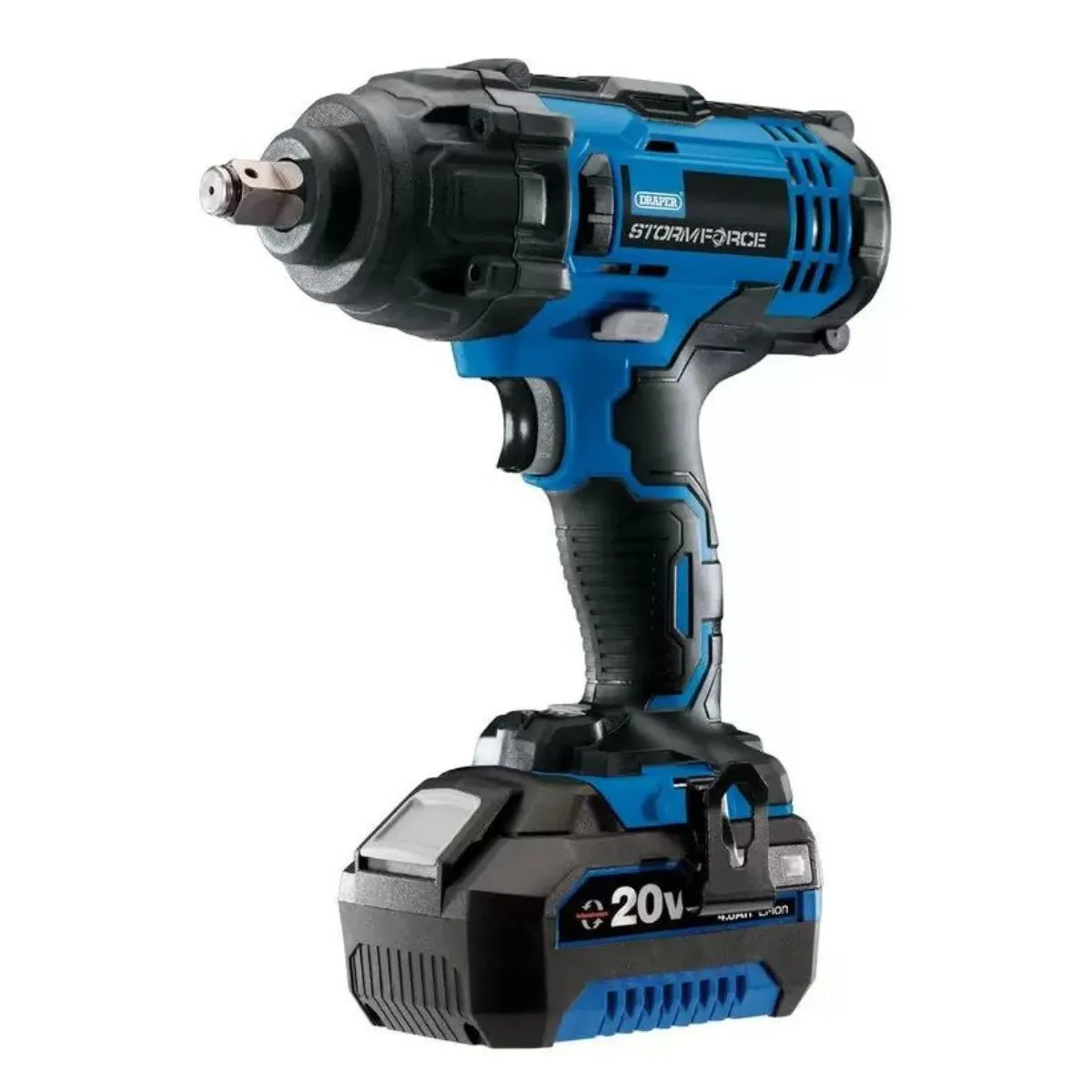 Draper Storm CIW204SF-BMC 20V Mid-Torque Impact Wrench 1/2 Sq. 1 x 4.0Ah Battery With Charger 43785