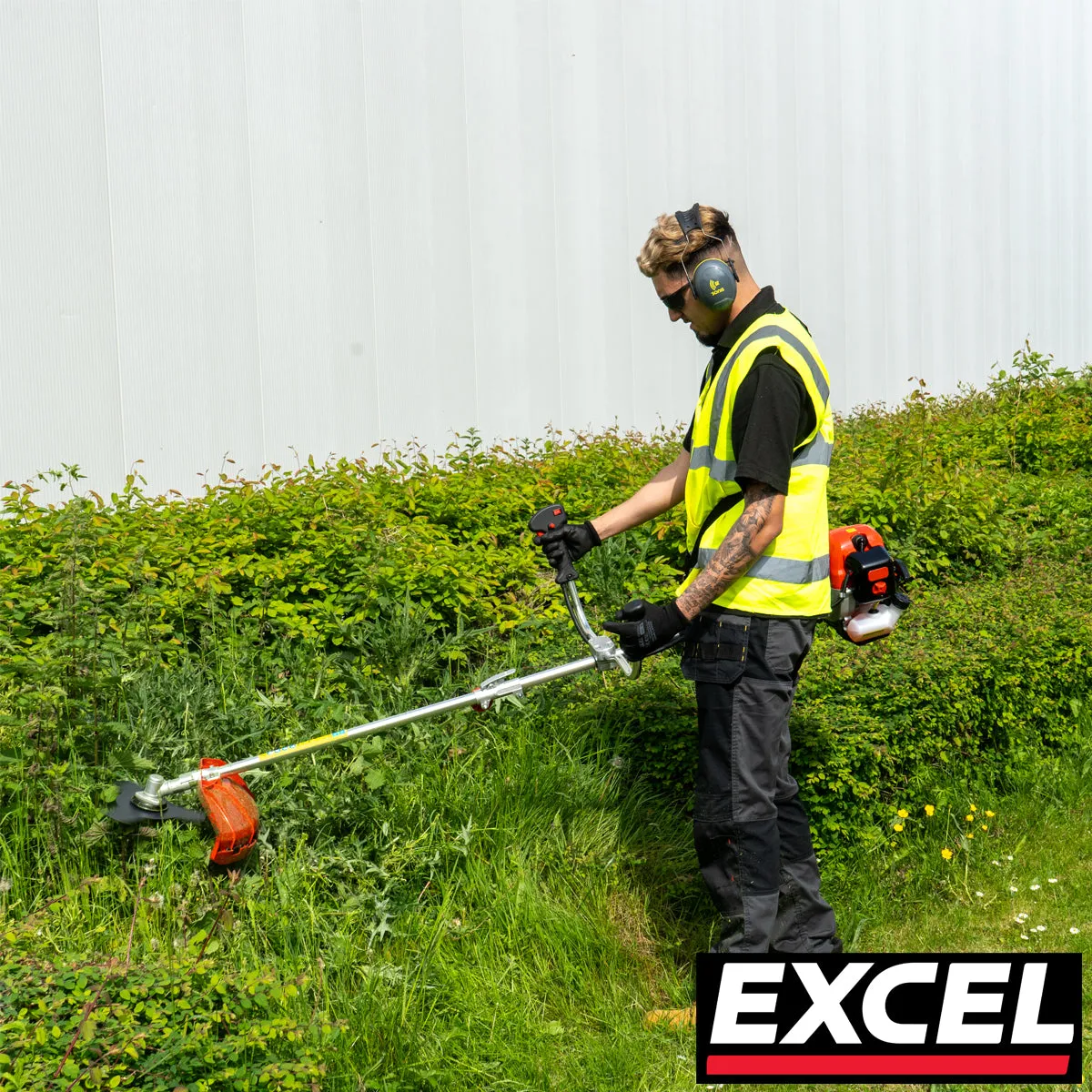 Excel 52cc 20 (50cm) Petrol Grass Trimmer & Brush Cutter 2-in-1 Multi Garden Tool