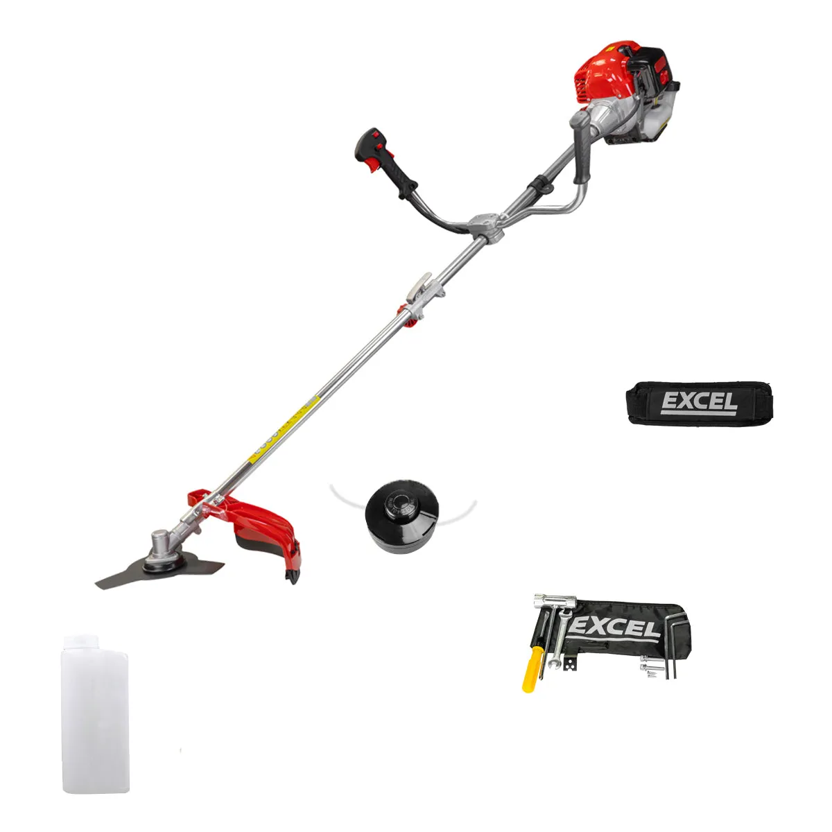 Excel 52cc 20 (50cm) Petrol Grass Trimmer & Brush Cutter 2-in-1 Multi Garden Tool
