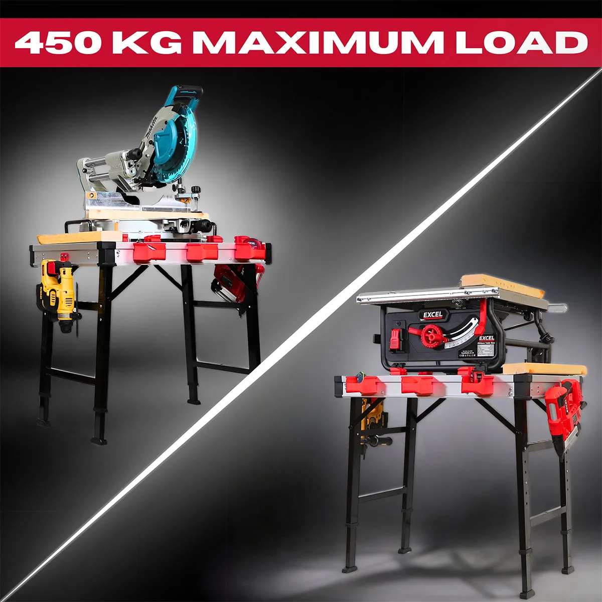 Excel Foldable Workbench with Adjustable Height