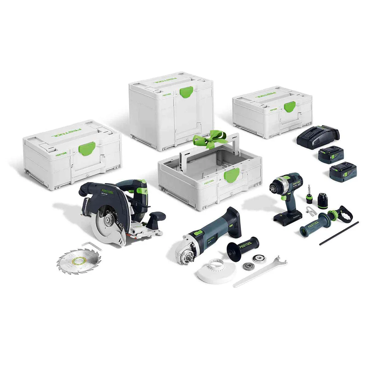 Festool 18V 3 Piece Brushless Power Tool Kit With 2 x 5.0Ah Battery. Rapid Charger 578029