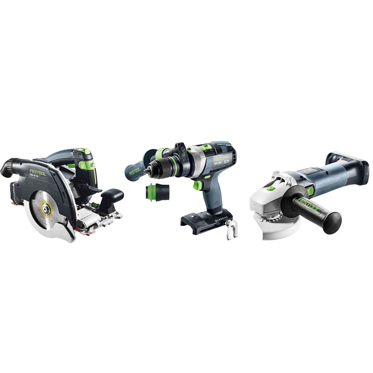 Festool 18V 3 Piece Brushless Power Tool Kit With 2 x 5.0Ah Battery. Rapid Charger 578029