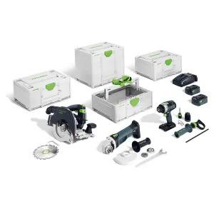 Festool 18V 3 Piece Brushless Power Tool Kit With 2 x 5.0Ah Battery. Rapid Charger 578029