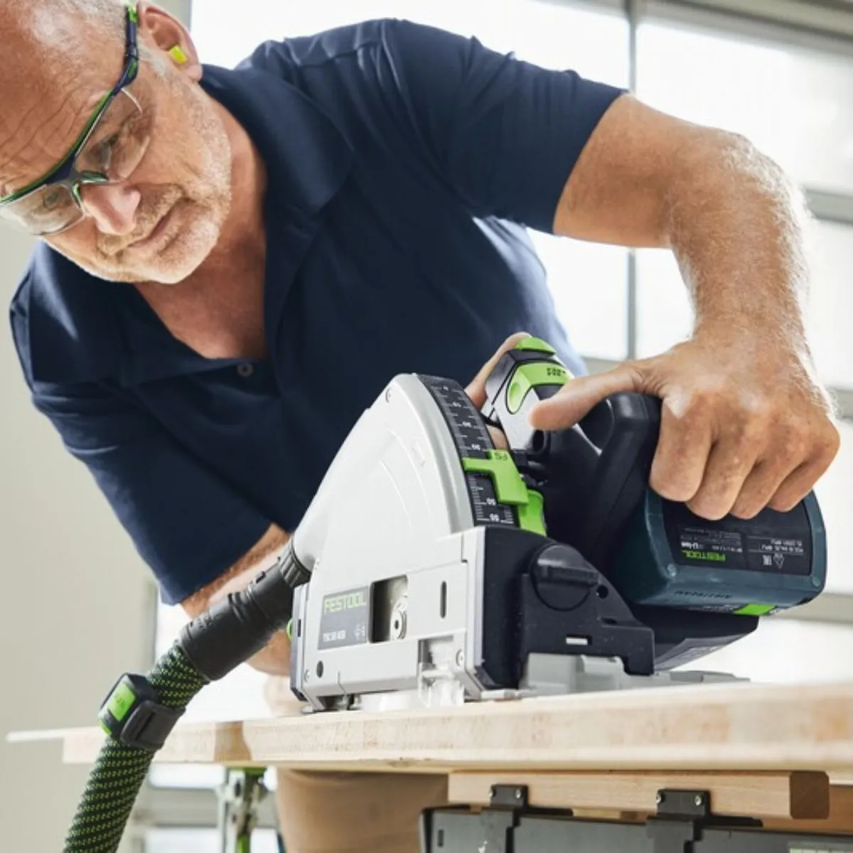 Festool TSC 55 KEB-Basic GB 36V Brushless Plunge-Cut Saw 100Y Limited Edition - 578227 With Guide Rail Kit Set 577932