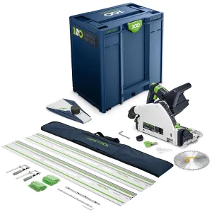 Festool TSC 55 KEB-Basic GB 36V Brushless Plunge-Cut Saw 100Y Limited Edition - 578227 With Guide Rail Kit Set 577932