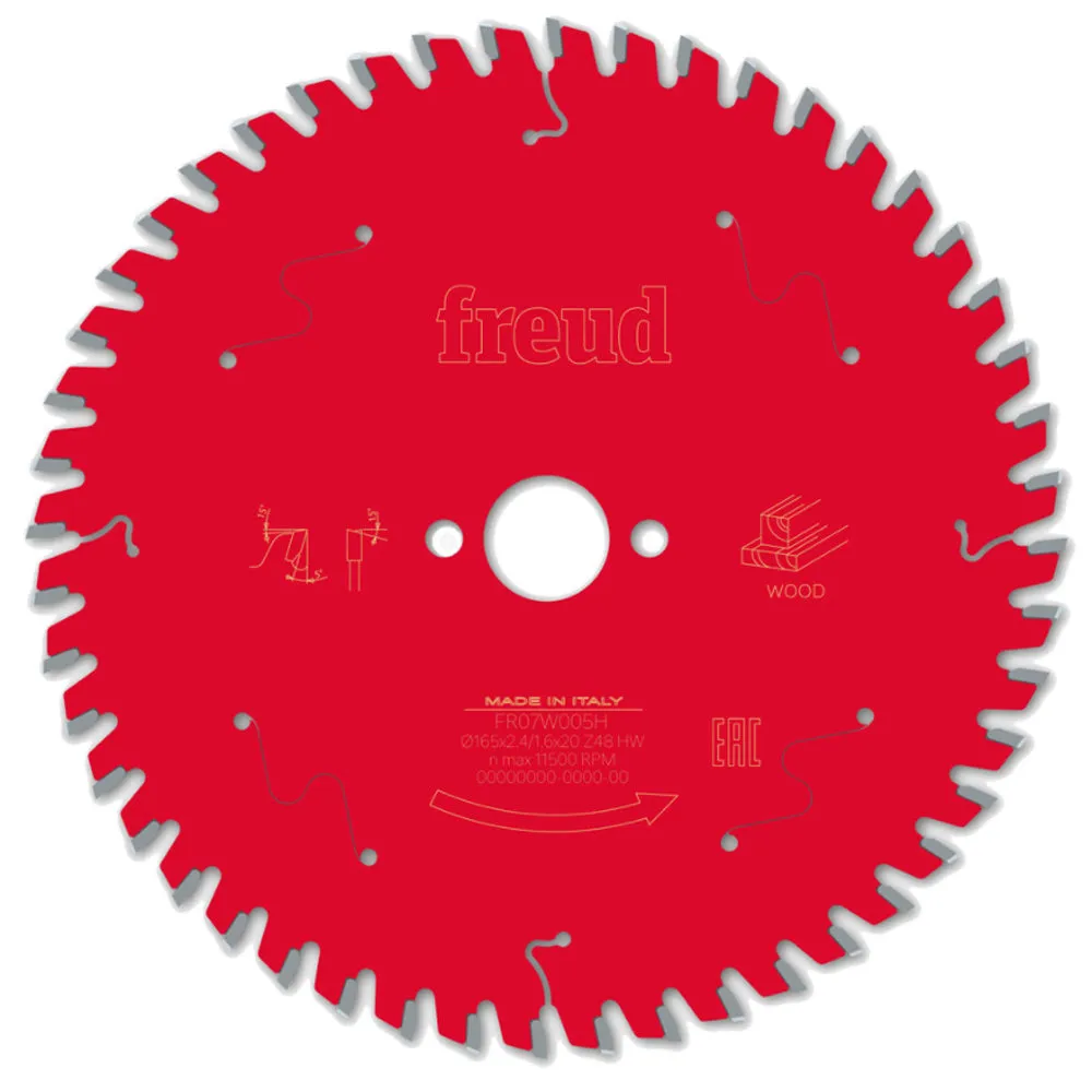 Freud 165mm 48T Circular Saw Blade For Wood - F03FS09690