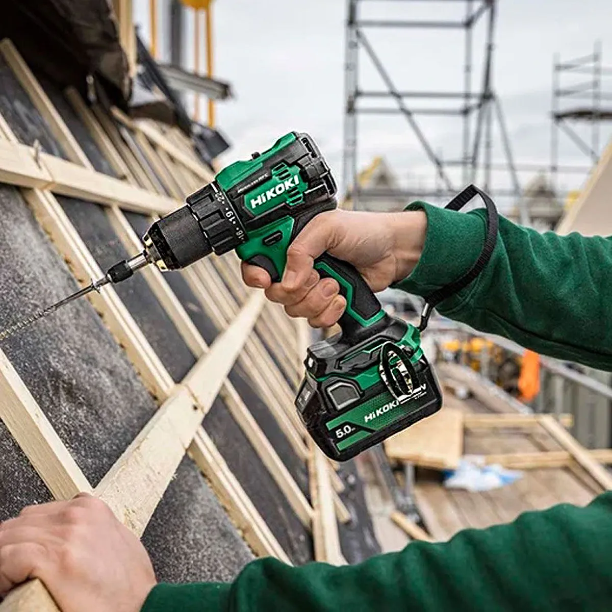 Hikoki KC18DEJAZ 18V Brushless Combi Drill & Impact Driver Twin Kit with 2 x 2.5Ah/5.0Ah Battery. Charger & Case