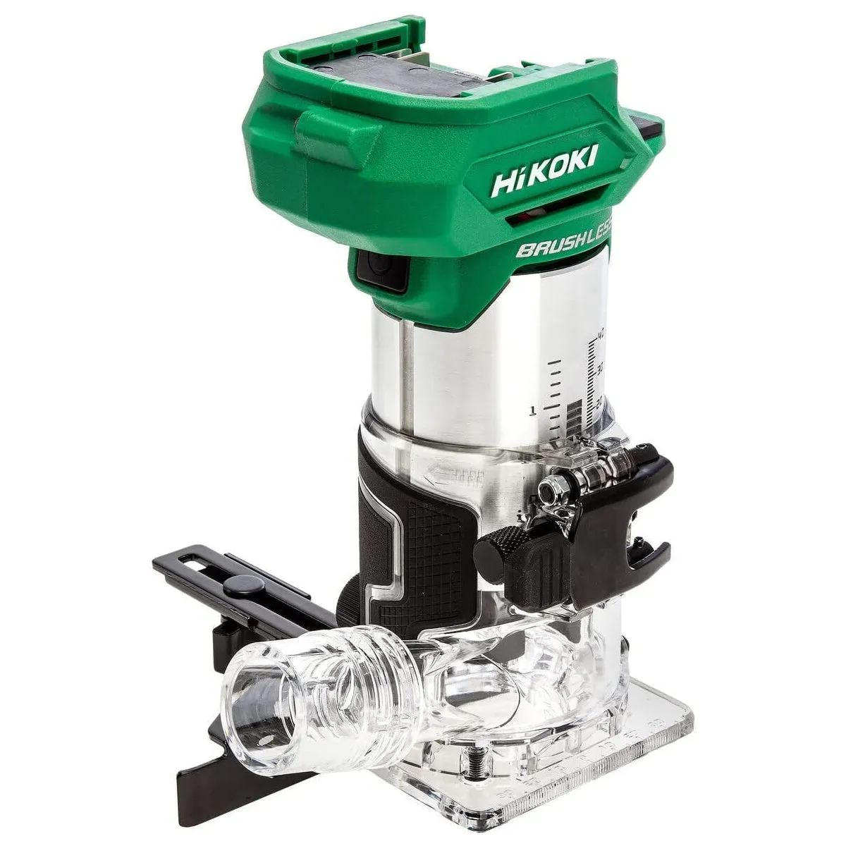 Hikoki M1808DAJ2Z 18V 1/4 Brushless Router Trimmer with 1 x 2.5Ah/5.0Ah Battery Charger & 12 Piece Cutter Set