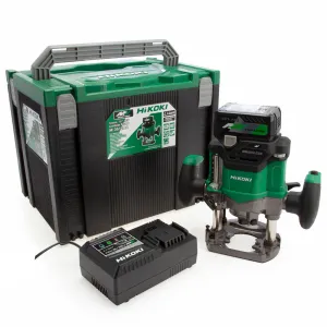 HiKOKI M3612DAJPZ 36V Brushless 1/2 Router with 1 x 2.5Ah Battery Charger & Case