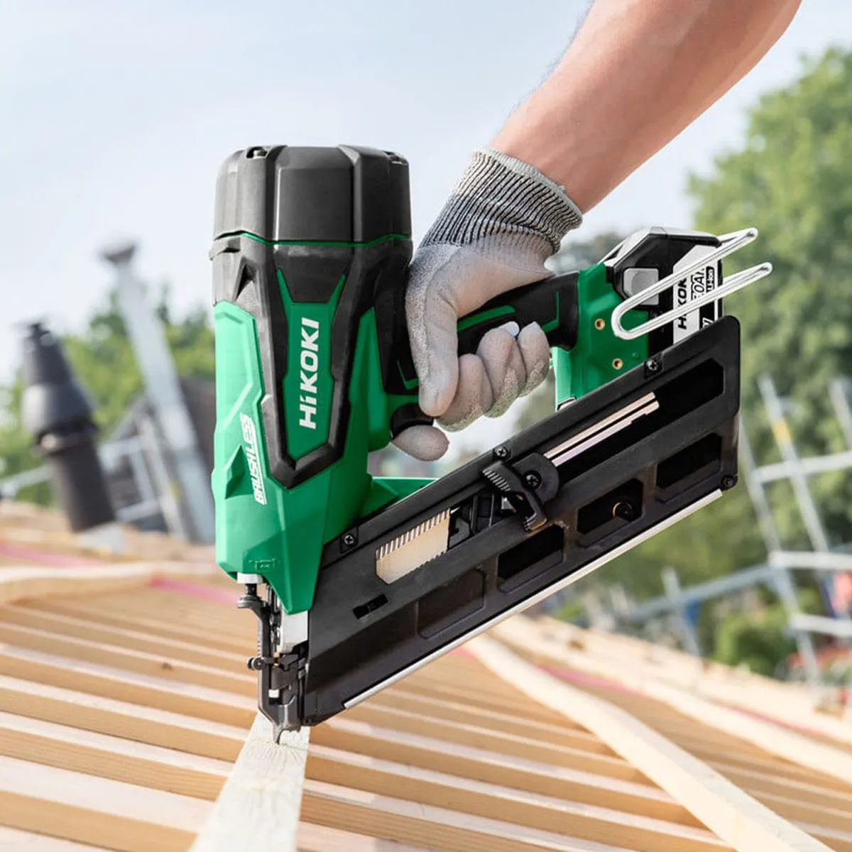 Hikoki NT1865DMBJ4Z 18V Brushless 16G Second Fix Angled Finish Nailer Body Only with Case