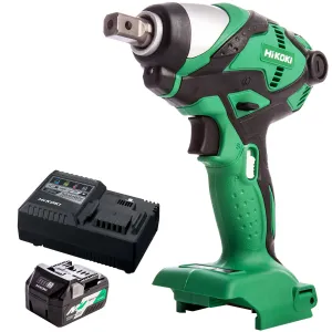 Hikoki WR18DSDLW4Z 18V Li-ion Cordless 1/2 Impact Wrench with 1 x 2.5Ah/5.0Ah Battery & Charger
