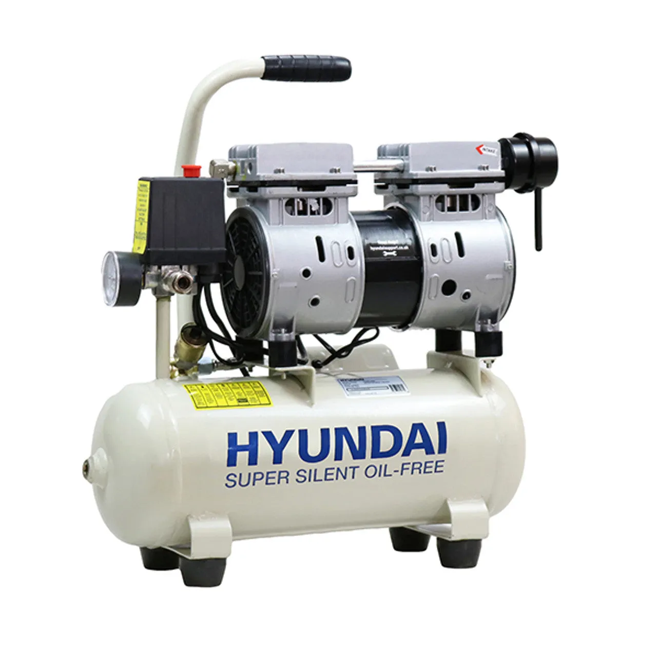 Hyundai HY5508 8L Oil Free Low Noise Portable Air Compressor Direct Drive 550W/230V Efficient Performance