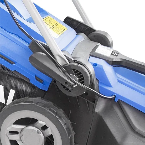 Hyundai HYM3800E 38cm Electric Lawn Mower with Rear Roller. Mulch Function & 40L Grass Bag 230V/1600W