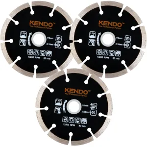 Kendo 115mm Diamond Cutting Blade Pack of 3