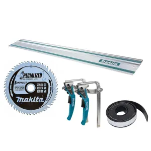 Makita 3000mm Guide Rail with Clamp Set. 56T Blade. Rubber