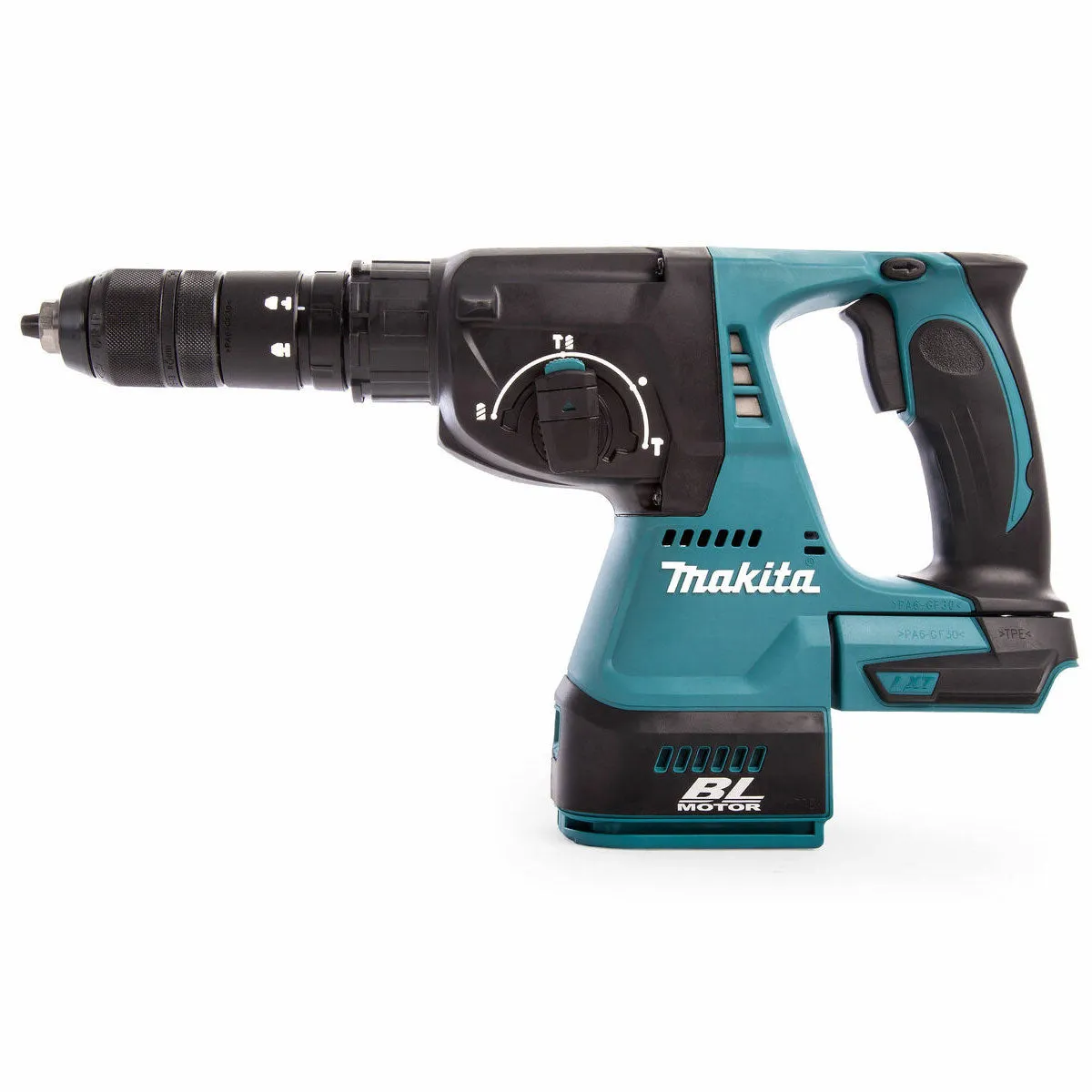 Makita DHR243RTJ 18V Brushless SDS  Rotary Hammer Drill With 2 x 5.0Ah Battery. Charger & 4 Piece Chisel