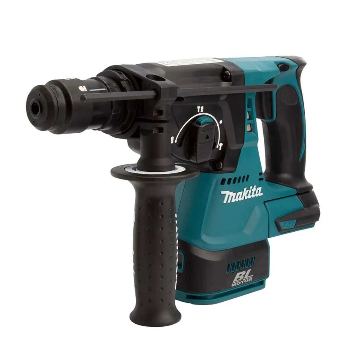 Makita DHR243RTJ 18V Brushless SDS  Rotary Hammer Drill With 2 x 5.0Ah Battery. Charger & 4 Piece Chisel