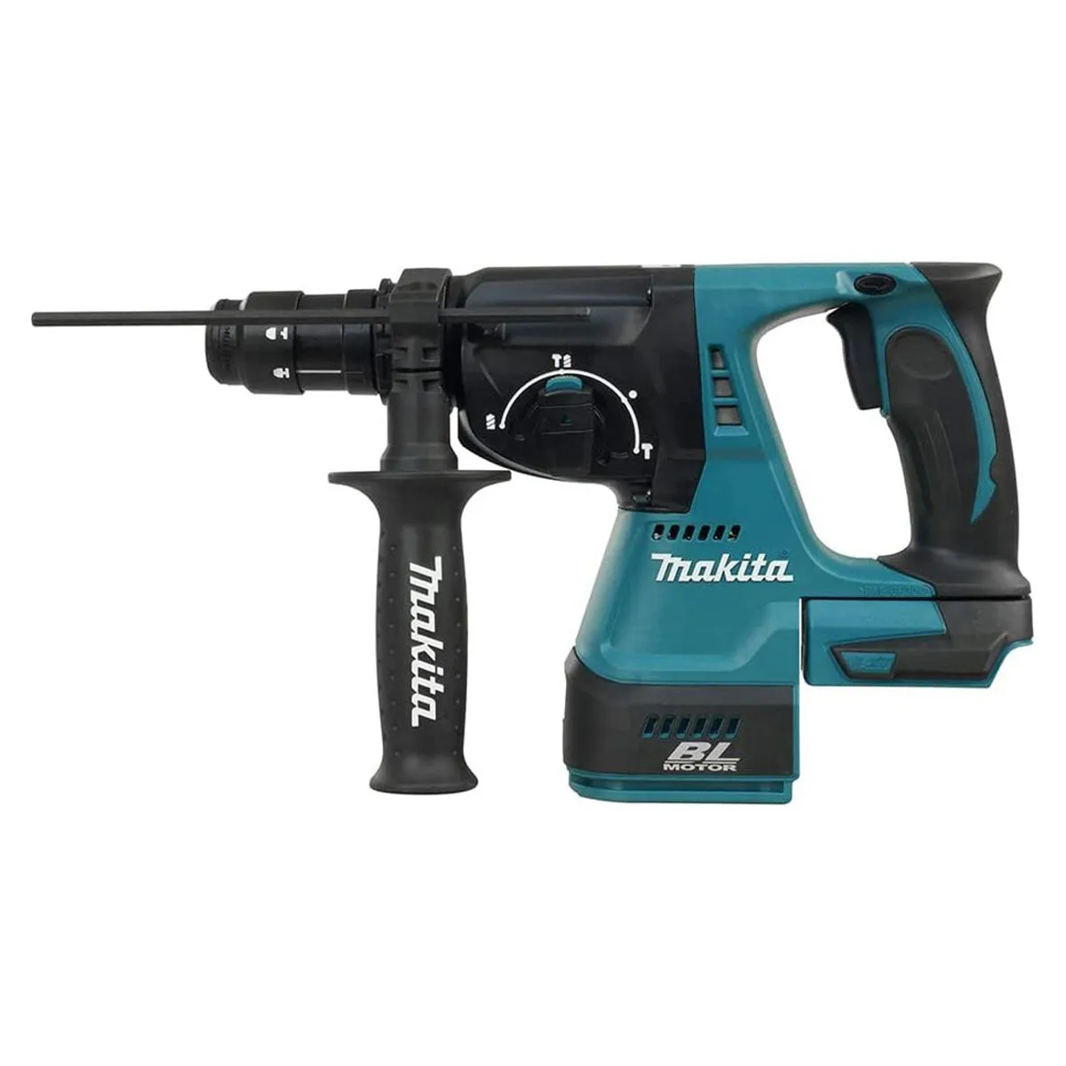 Makita DHR243RTJ 18V Brushless SDS  Rotary Hammer Drill With 2 x 5.0Ah Battery. Charger & 4 Piece Chisel