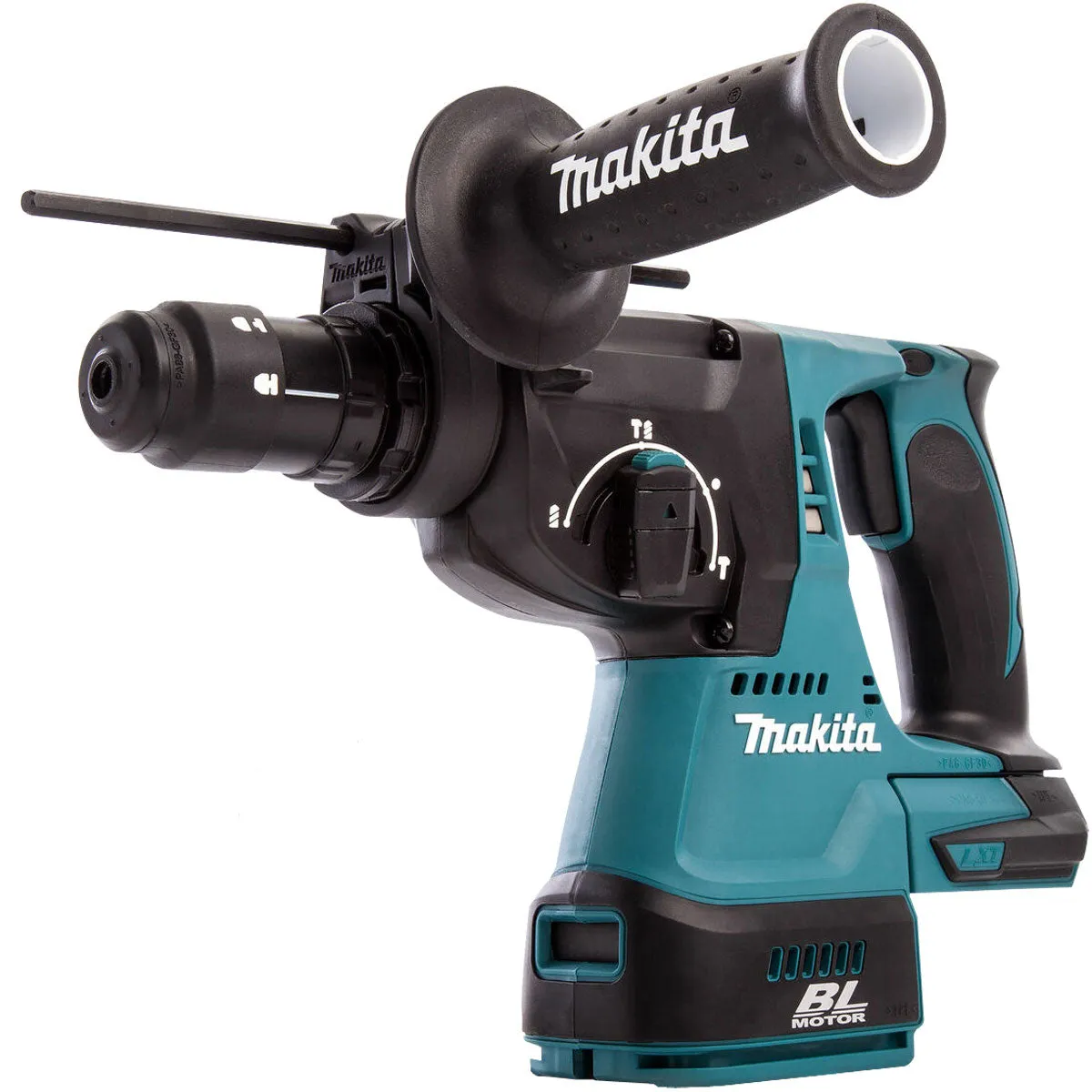 Makita DHR243RTJ 18V Brushless SDS  Rotary Hammer Drill With 2 x 5.0Ah Battery. Charger & 4 Piece Chisel