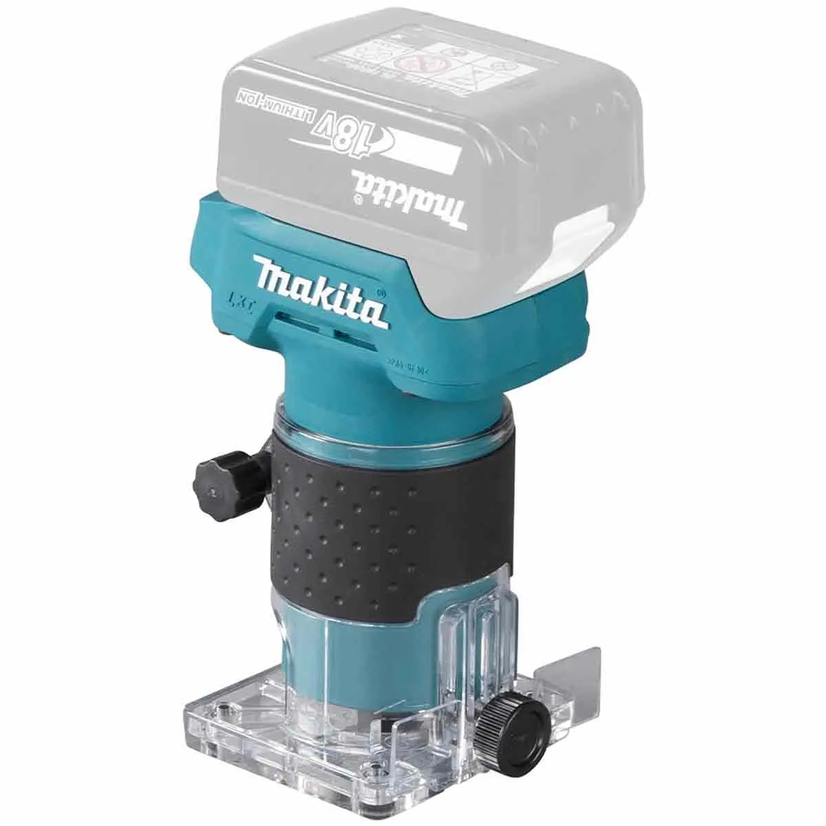 Makita DRT52Z 18V LXT Brushless 1/4 Router Trimmer with 12 Piece Cutter Set