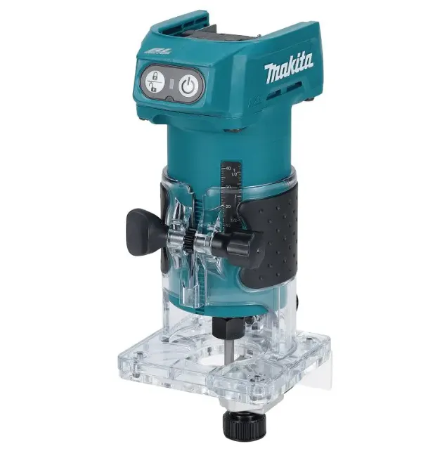 Makita DRT52Z 18V LXT Brushless 1/4 Router Trimmer with 12 Piece Cutter Set