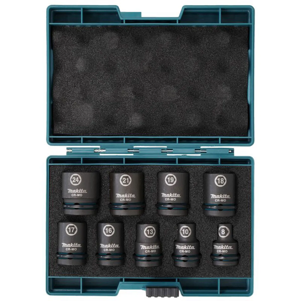 Makita E-16564 1/2 Square Drive Black Impact Socket Set Of 9 Piece