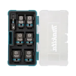 Makita E-16592 1/2 Square Drive Black Impact Socket Set Of 7 Piece