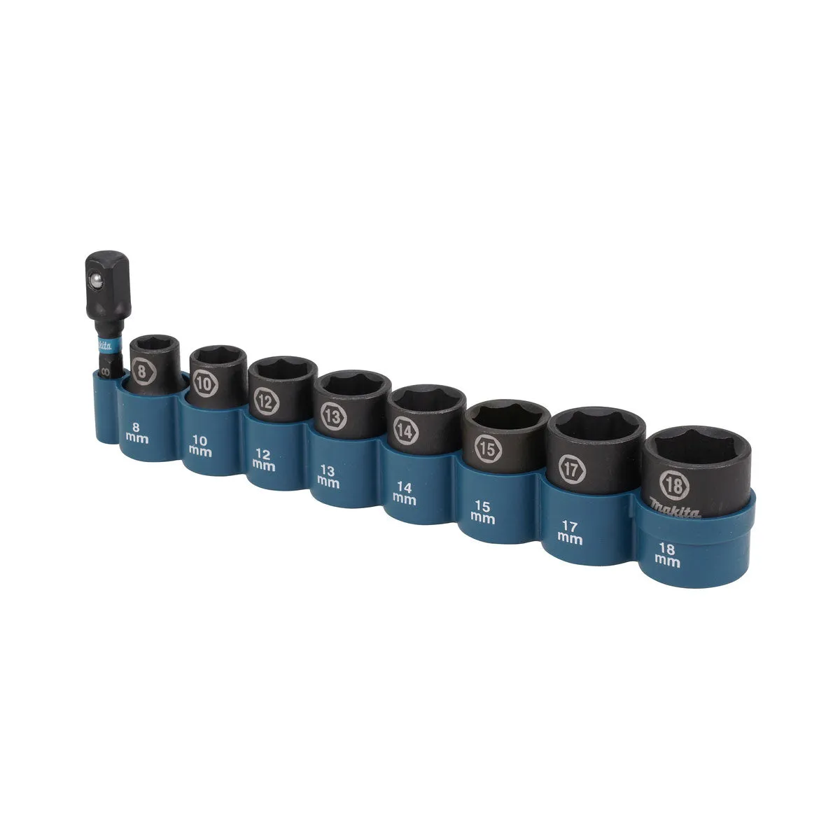 Makita E-16639 3/8 Square Drive Black Impact Socket Set Of 8 Piece