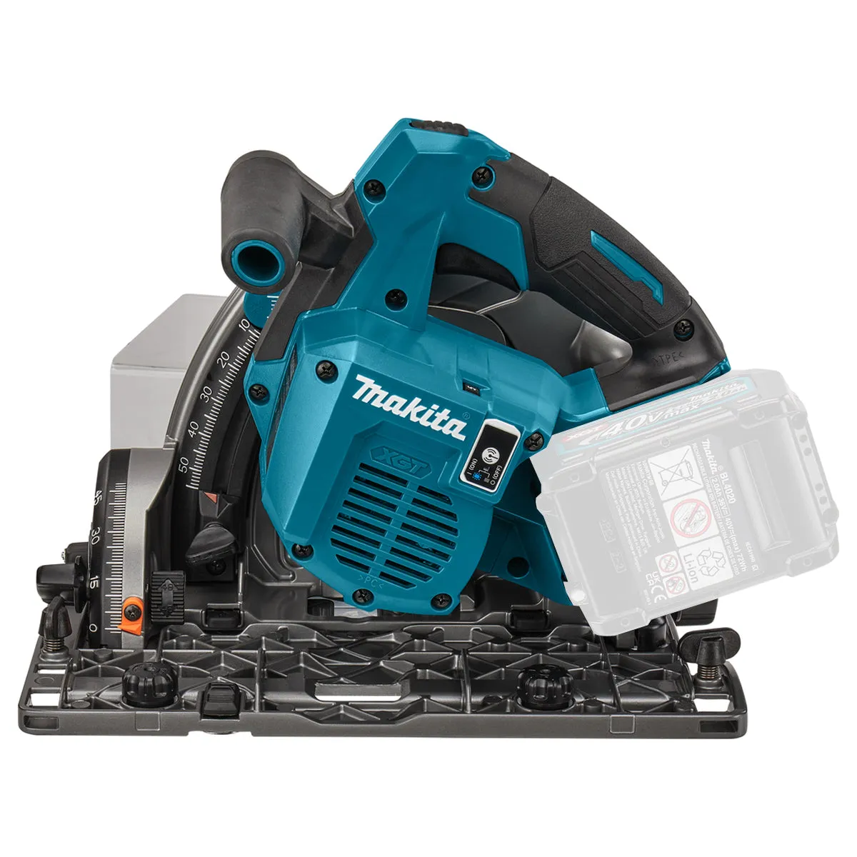 Makita SP001GZ03 40Vmax XGT 165mm Brushless Plunge Saw with 1 x 3000mm Guide Rail & Clamp