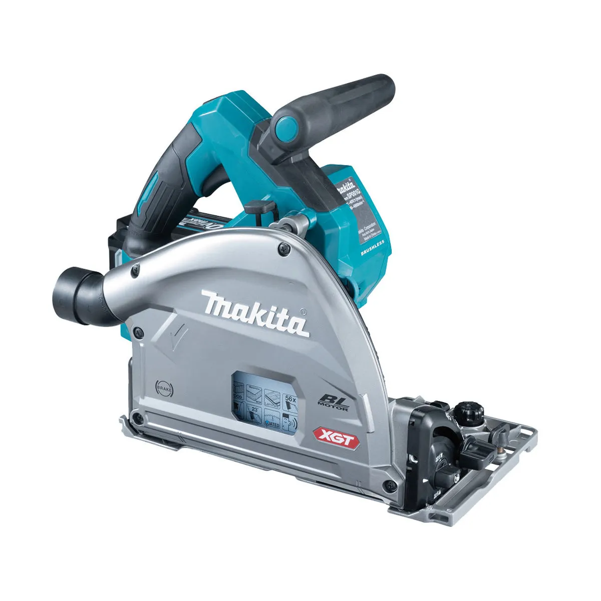 Makita SP001GZ03 40Vmax XGT 165mm Brushless Plunge Saw with 1 x 3000mm Guide Rail & Clamp