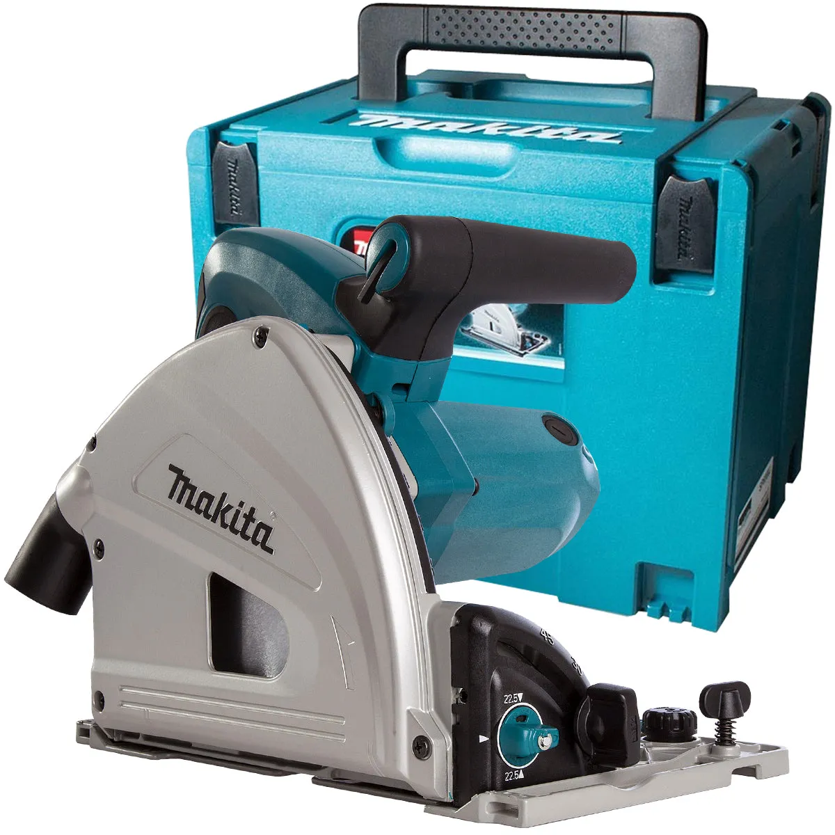 Makita SP6000J1 165mm Plunge Cut Saw 110V with 1 x 3000mm Guide Rail & Clamp
