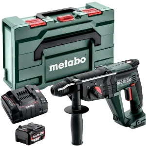 Metabo KH 18 LTX 24 18V SDS  Combination Hammer with 1 x 5.2Ah Battery Charger & Metabox