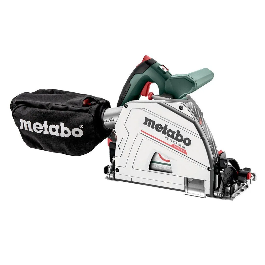 Metabo KT 18 LTX 66 BL 18V Brushless Plunge Saw with 2 x 5.2Ah Battery Charger & 1600mm Guide Rail Kit