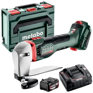 Metabo SCV 18 LTX BL 1.6 18V Brushless Metal Shear with 1 x 5.2Ah Battery Charger & Metabox